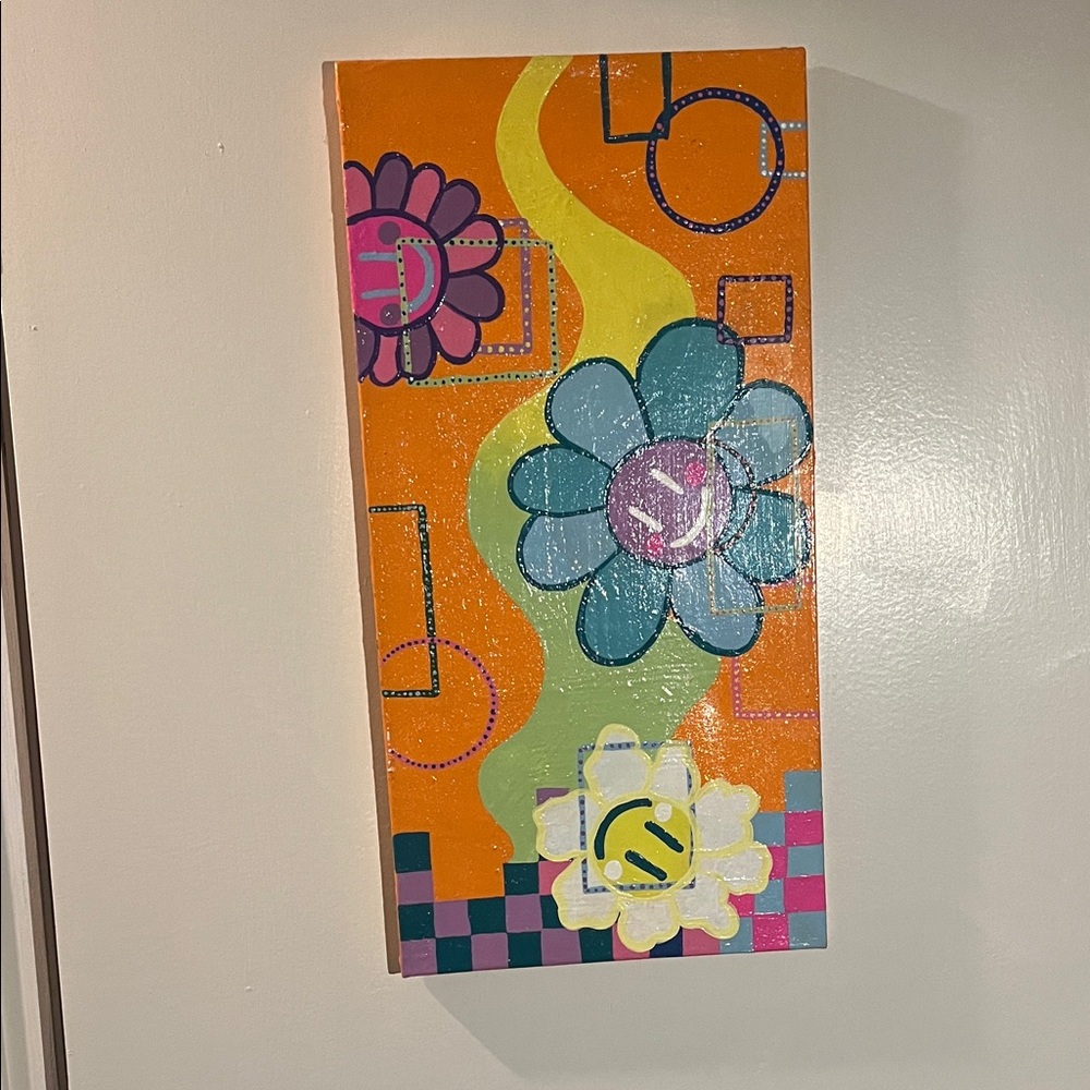 Colorful Abstract Floral Canvas Art